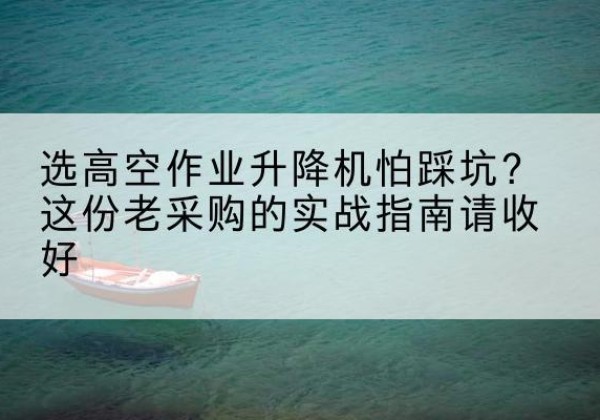 颍泉高空作业升降机厂家推荐-选高空作业升降机怕踩坑？这份老采购的实战指南请收好